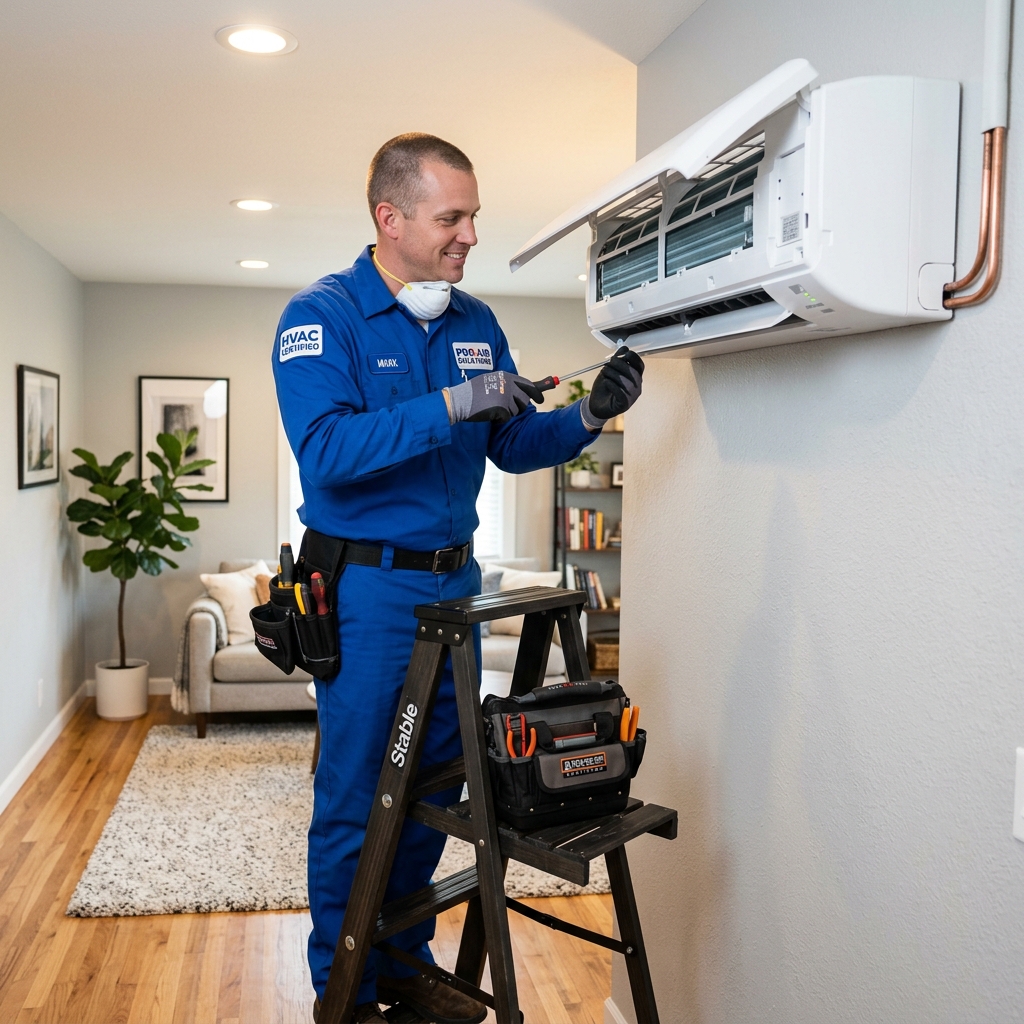 Professional HVAC Technician working